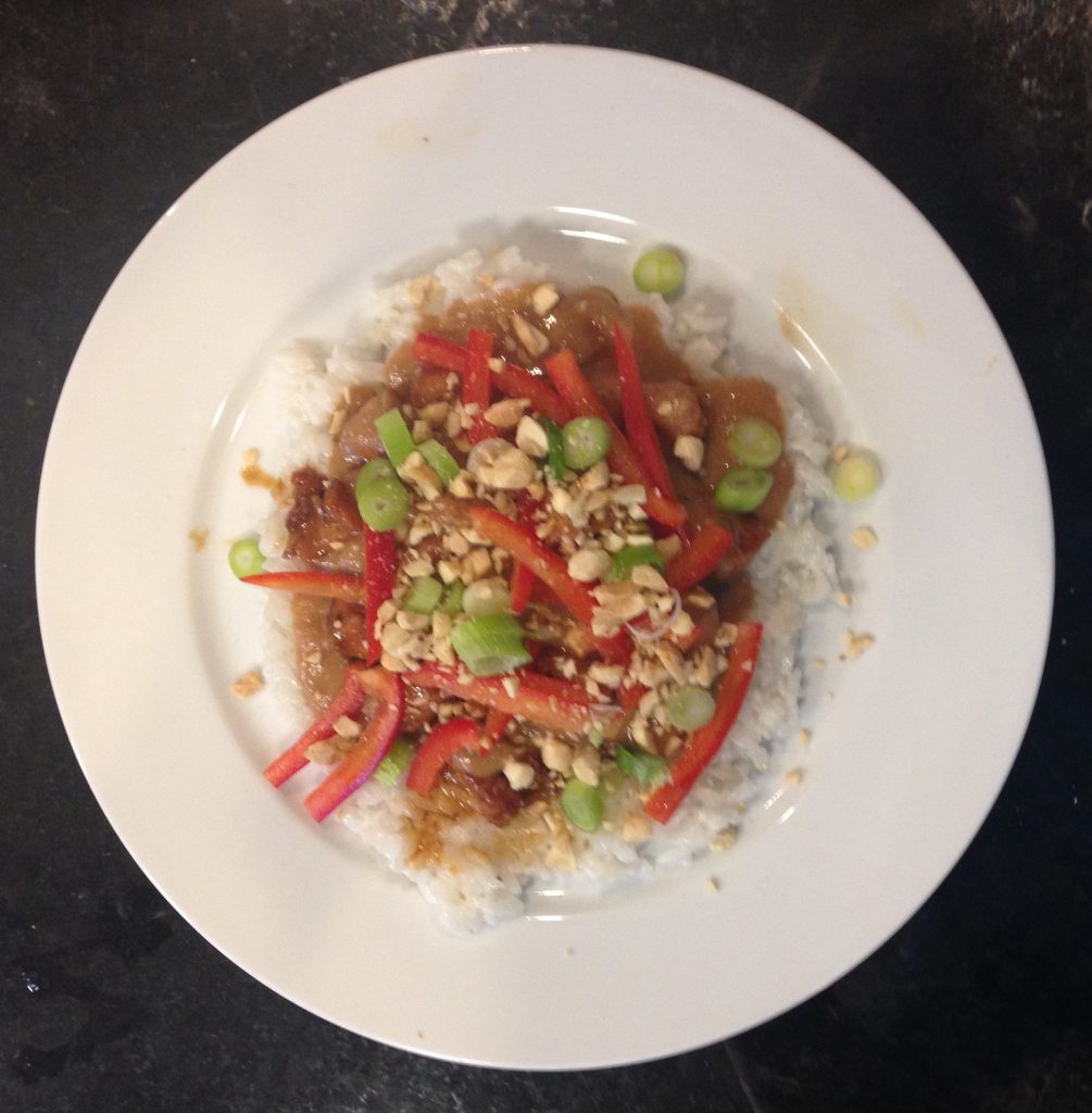 Indonesian Satay Chicken & Peanut Sauce w. Coconut Rice Styled to Sparkle