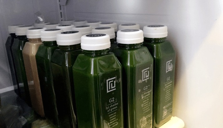 CRU Cold-Pressed Juice Cleanse Set Juice Set In Fridge