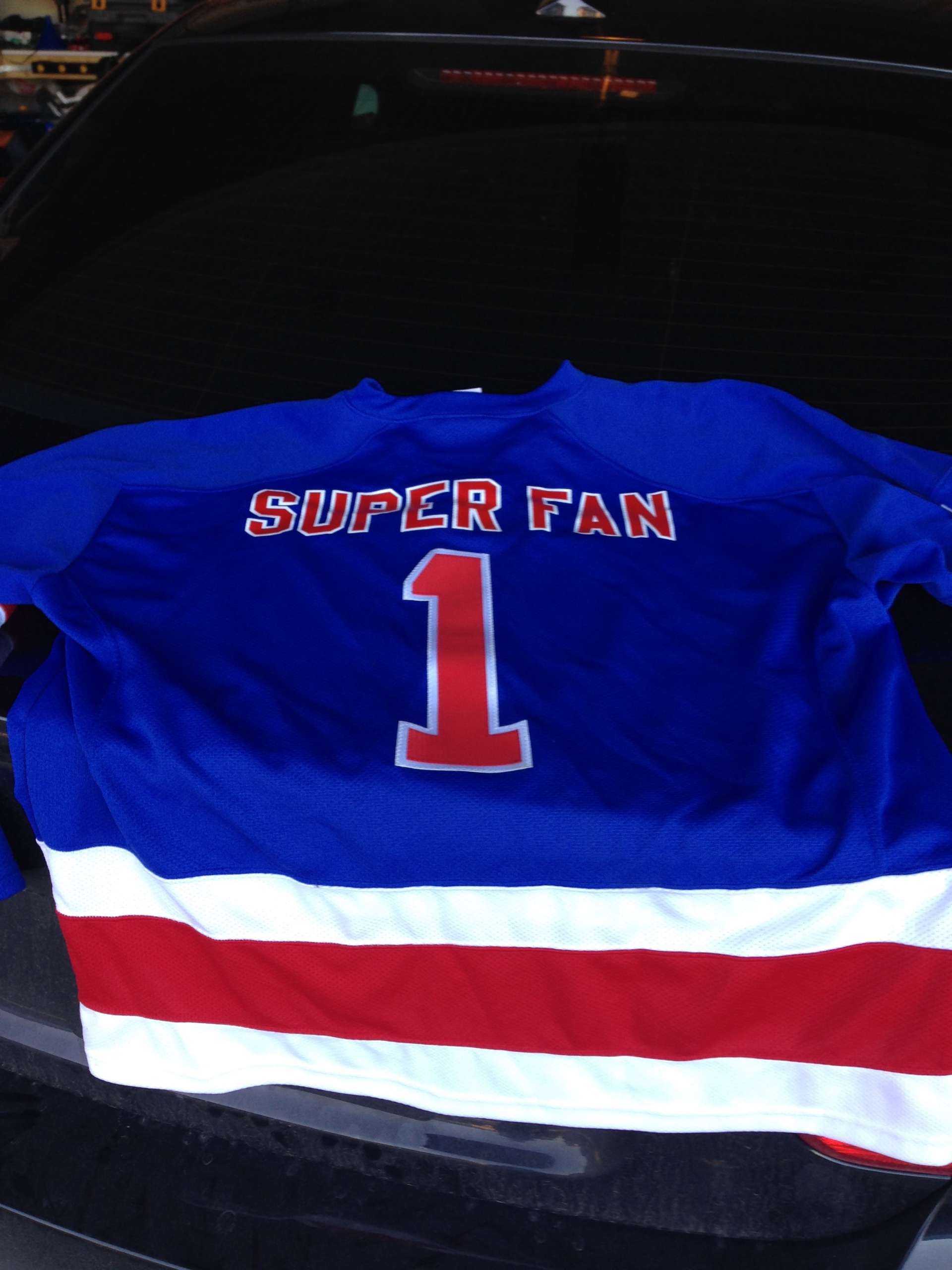 Superfan Jersey! One of my husband’s teammates dubbed me “superfan” and we had this jersey made!