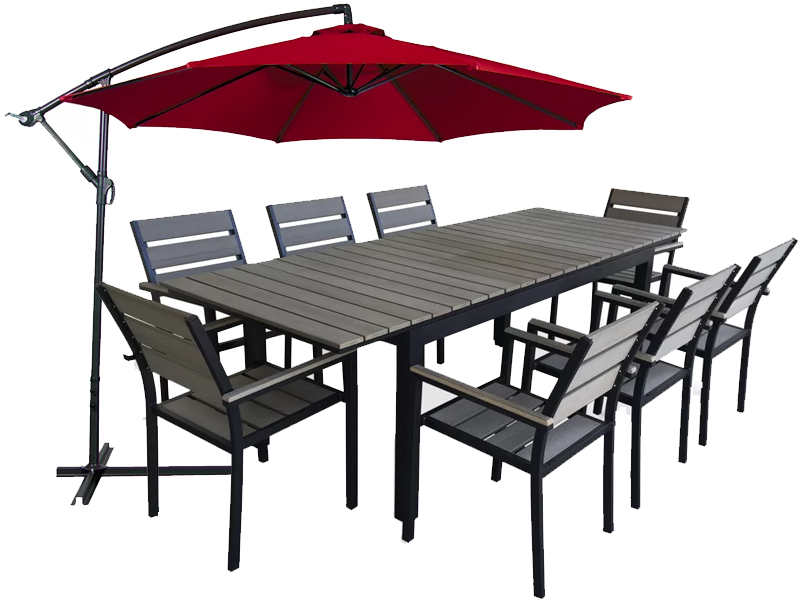 Joss & Main Patio | Dining Table + Umbrella | Patio Inspo | Patio Ideas | Patio Furniture