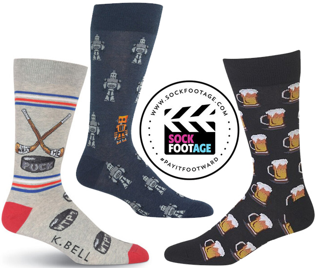 sock footage, gifts that give back, sock subscriptions, homeless charities