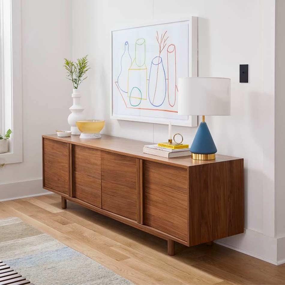 Console table with deals cabinets