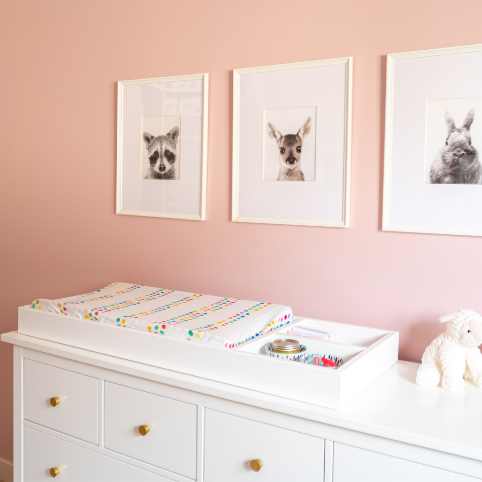 Lovevery bedding, Lovevery nursery collection, Lovevery change pad covers, pink nursery, ikea Hemnes dresser nursery, white ikea Hemnes dresser