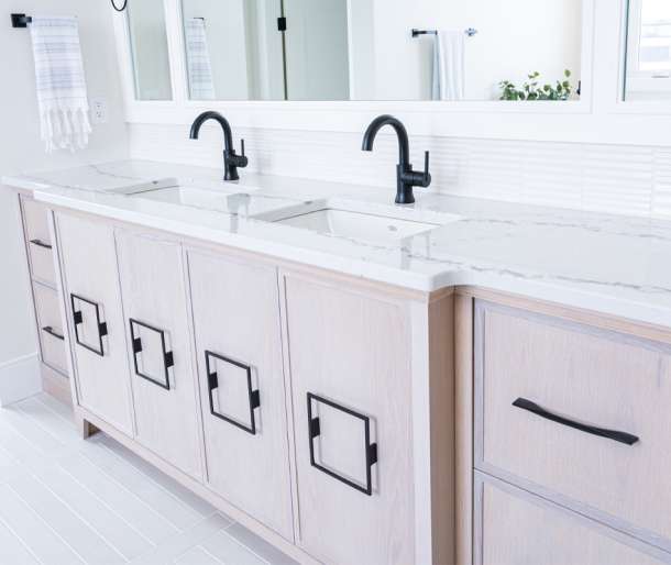 Bathroom Storage Inspiration: 6 Stunning White Oak Vanities - Styled to ...