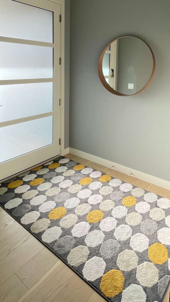 Mid century modern style, mid century modern home, foyer style, interior design inspiration, interior design ideas, front door ideas, front door inspo, mid century design inspo, modern design ideas, inexpensive mid century modern, mcm home, mcm inspo, mcm design ideas, mid century door styles, mid century entrance, simple mid-century modern design ideas